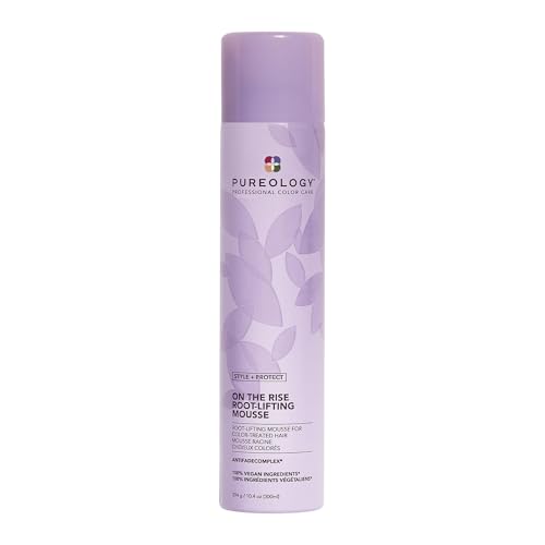 Pureology Style + Protect On The Rise Root Lifting Mousse For Flat and Color-Treated Hair - Provides Medium Control and Volume, Sulfate-Free and Vegan