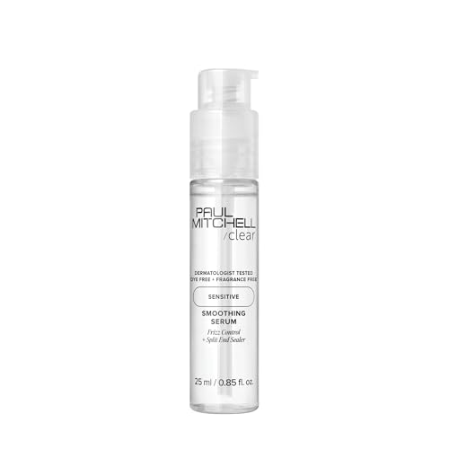 Paul Mitchell Clear Smoothing Serum, Blowout Primer, Fragrance Free, For Sensitive Scalp + Skin