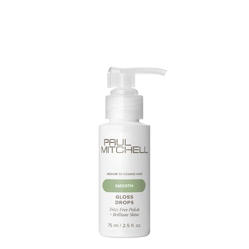Paul Mitchell Gloss Drops Shine Serum, Frizz-Free Polish, Brilliant Shine, For Medium To Coarse Hair, 2.5 fl. oz