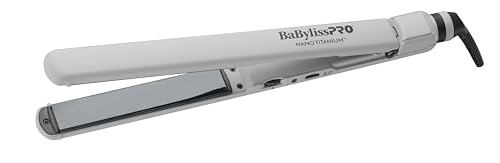 BabylissPRO Nano Titanium Ultra-Thin Hair Straightener, Professional Flat Iron for All Hair Types