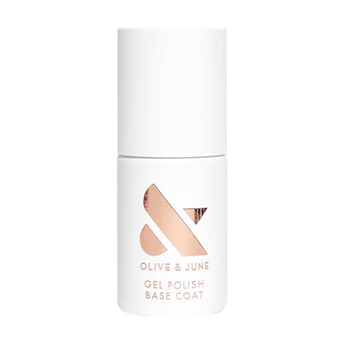 Olive & June Gel Polish Base Coat | Longest-Lasting Formula | Up to 21 Days of Wear | Damage-Free Removal | Salon-Quality Manicure, Pedicure at Home | Vegan, HEMA-Free, Cruelty-Free
