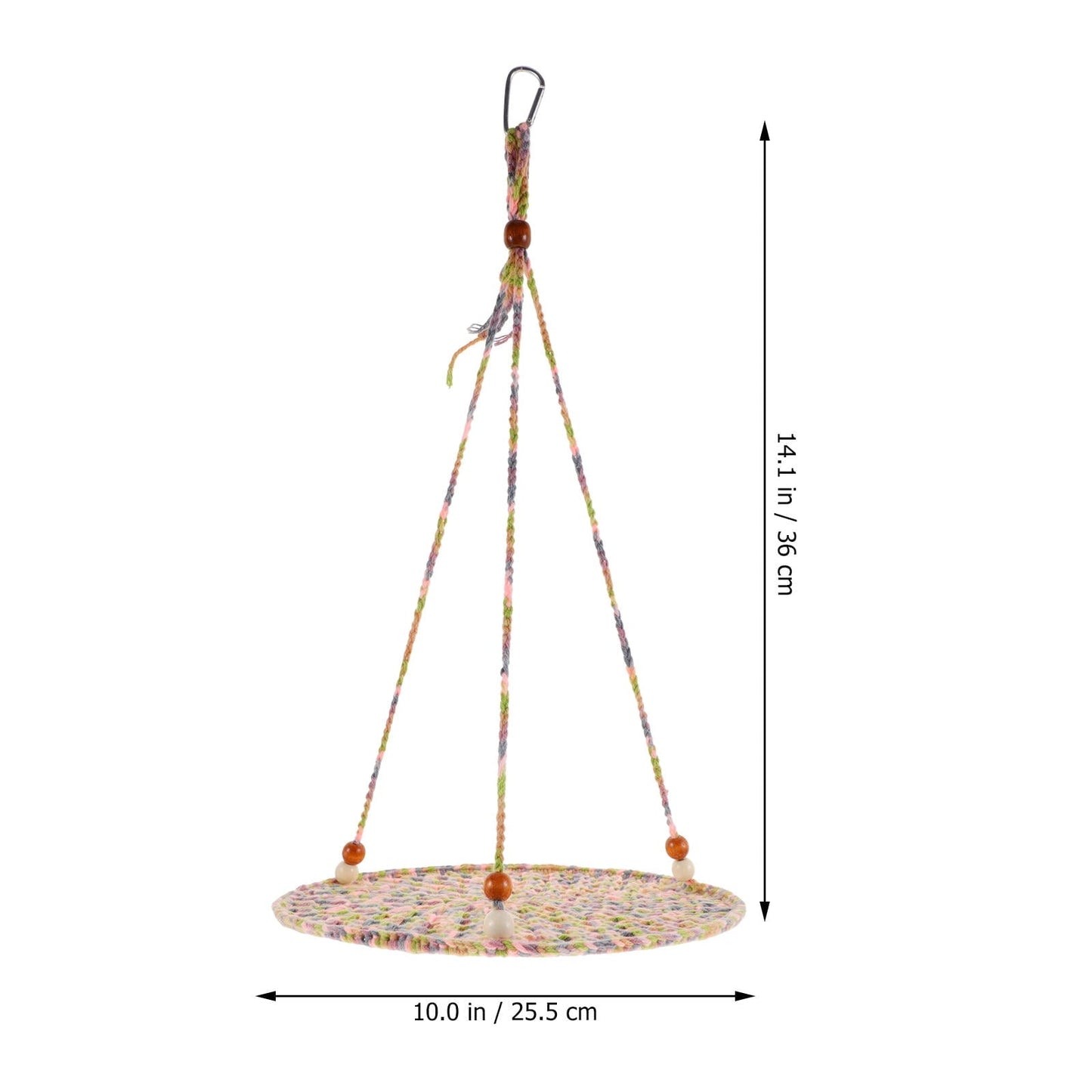 FUEENIRVA Hanging Bed Reptile Hammock Cotton Rope 1 Set 9.82X9.82X14.93in