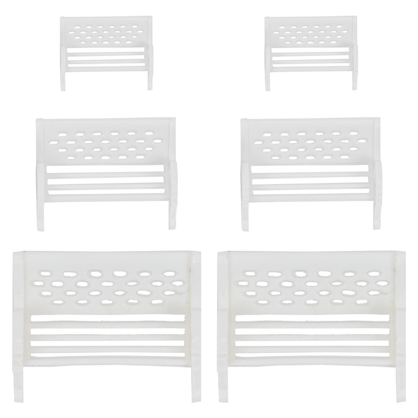 WESIEVYA 6Pcs Mini Garden Bench for Holidays and Birthdays 2.5in