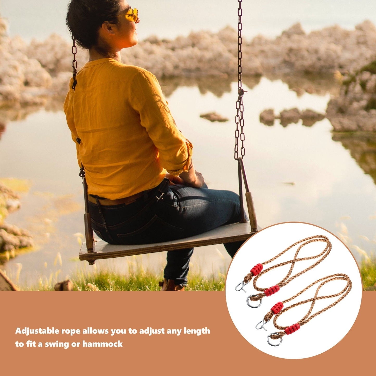 Milisten Hammock Hanging Straps Connecting Rope Assorted Color 2Pcs