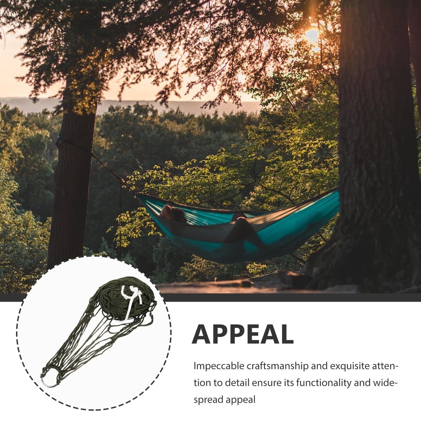 TINKSKY Nylon Hammock Durability Multiple Users Outdoor Use Army Set