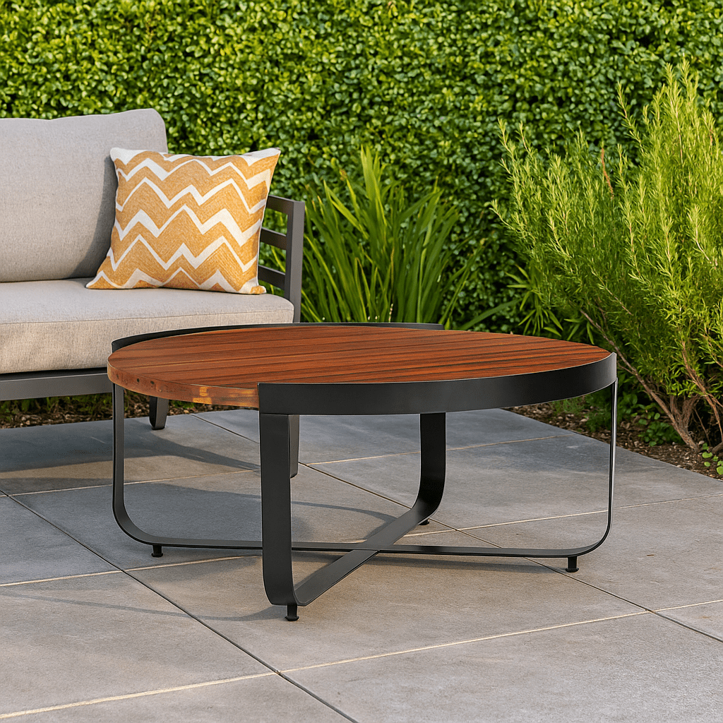 Homy Casa Outdoor Table, Elegant Patio & Garden Centerpiece for Relaxation & Gatherings, Brown