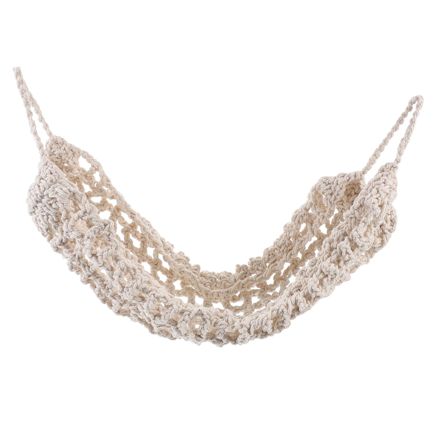 WEAVILUX 1Pack Fruit Hammock Beige Cotton Rope Air Circulation Storage Space Saving Kitchen