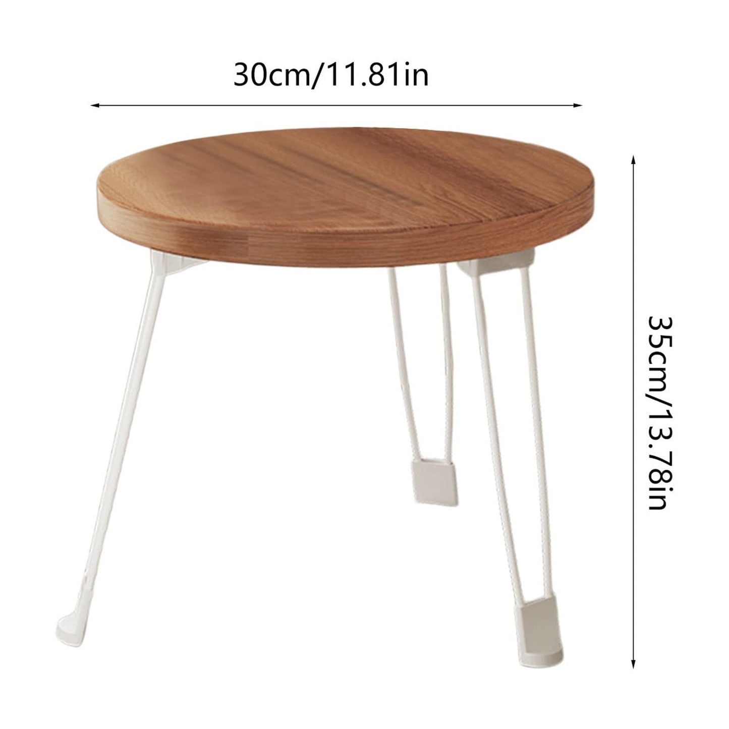 Trending Deal, Vsgery Foldable Round Table, Coffee + Dining, Sofa Side, Compact, Portable, Indoor Outdoor|Wood,Brown