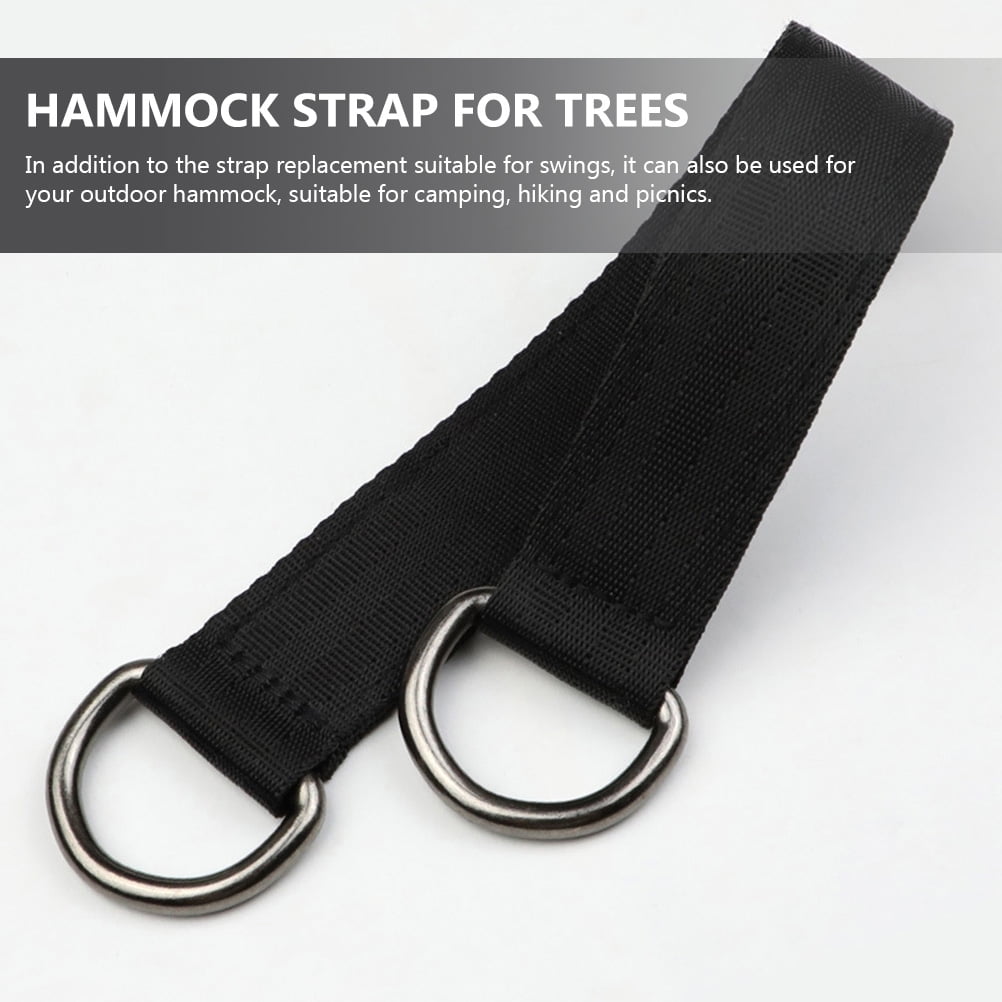 TINKSKY 6Pcs Tree Hanging Strap Black Outdoor Accessory for Camping