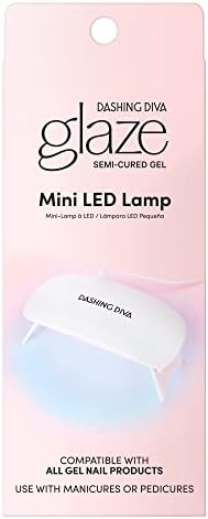 Dashing Diva Mini LED Gel Nail Lamp - Compact and Portable Light for Curing Semicured Nails & All Gel Products - Universal USB LED Lamp Includes USB Cord