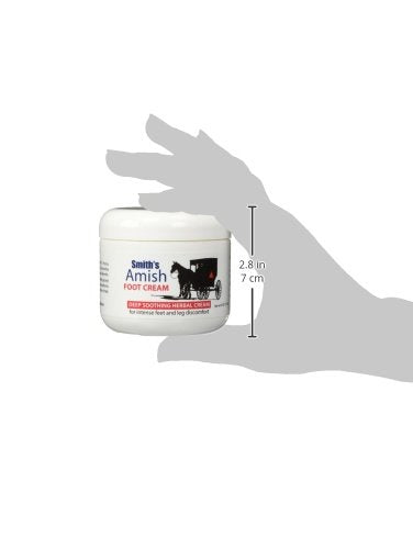 Smith's Amish Foot Cream (4 oz.) Deep Soothing Herbal Cream for Intense Foot and Leg Discomfort including Burning, Cramping and Restlessness Sensations