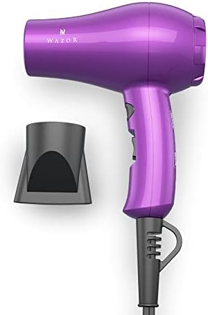 Mini Lightweight Hair Dryer for Pour Painting & RV Compact Travel Blow Dryer for Kids 1000W Ionic Dryer with Concentrator, Cool Shot Button