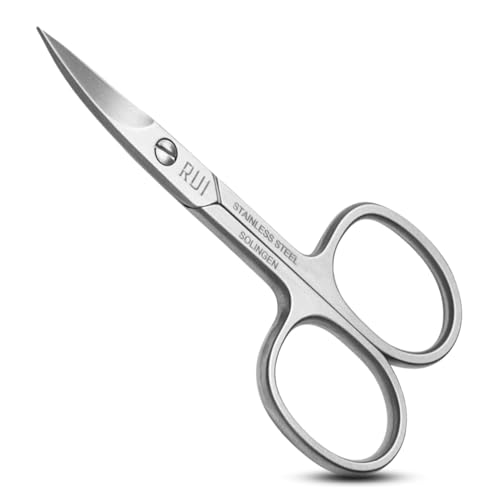 Rui Smiths Pro Precision Toenail Scissors | Stainless Steel Pedicure Trimmer Cutter with Micro-Serrated, Anti-Skid Cutting Edges and Long Handles For Hard Nails | Made in Solingen, Germany