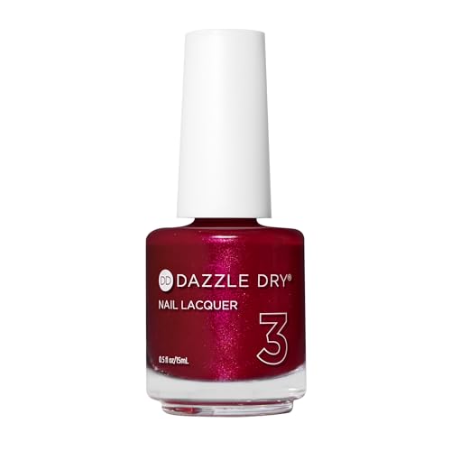 Dazzle Dry Nail Lacquer (Step 3) - Apple Of My Eye - A ruby red with magenta shimmer. Full-coverage shimmer. (0.5 fl oz)
