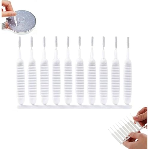 Gap Hole Anti-Clogging Cleaning Brush, 2025 Upgrade Shower Head Brush Shower Head Cleaning Brush Shower Head Cleaner Tool Multifunctional Shower Head Cleaning Brushes for Household Bathroom (10Pack)