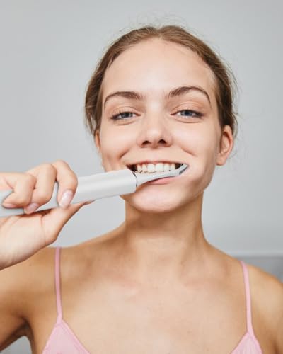 Rechargeable Electric Flosser 4-Speed with 60 Heads & Tongue Cleaner - Wireless Charging Dental Flosser for Adults, Kids, Gum Care - Water Flosser Alternative, Dentist-Approved Flossing Tool