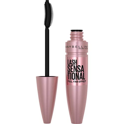Maybelline Lash Sensational Washable Mascara, Lengthening and Volumizing for a Full Fan Effect, Brownish Black, 1 Count