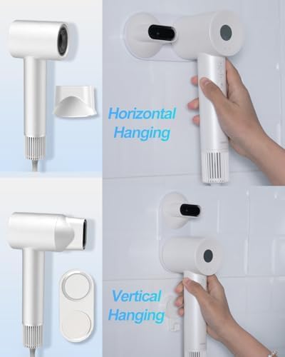 Hair Dryers for Women, 110000 RPM High Speed Blow Dryer, 200 Millions Negative Ionic Hair Dryer, 1600W Quiet Hairdryer for Travel, Hair Dryer with Nozzle, 4 Temp & 3 Speed Setting, Gray