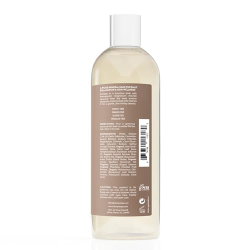 Deep Steep Magnesium Bubble Bath, 15.6 oz – Foaming Soak with Magnesium, Coconut Oil, Aloe, Vitamin C, Shea Butter & Argan Oil – Vegan, Clean Beauty for Stress & Sleep (Brown Sugar Vanilla)