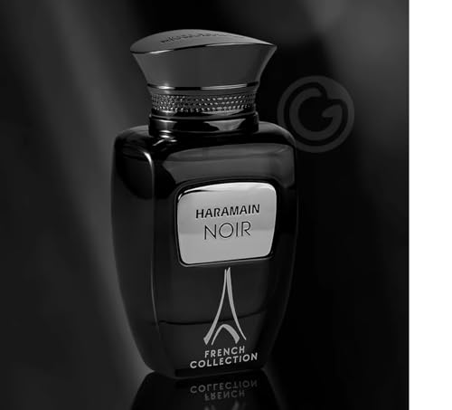 Al Haramain Noir French Collection for Unisex - Arabian Perfume for Women & Men - Long Lasting Fragrance with Bergamot, Lavender, Jasmine, Amber - Arabic Cologne - Eau De Parfum - 3.33 oz EDP Spray