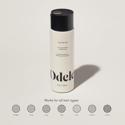 Flex Hair Gel, Flexible Hold Styling Gel with Plant Proteins for All Hair Types + Textures, 8 Fl Oz