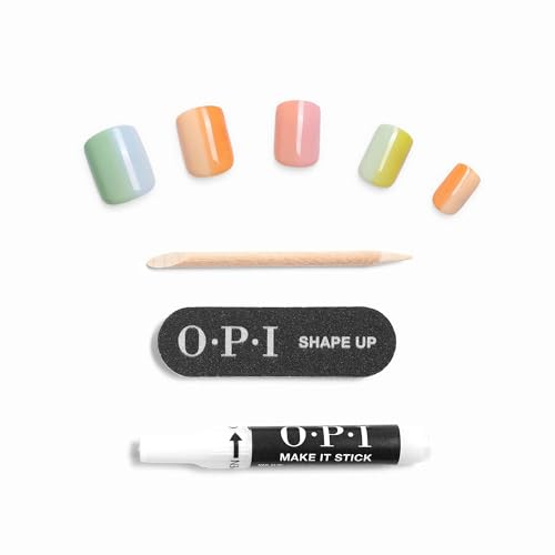 OPI On Point Press On Nails | Square, Squoval, & Almond Shape Nail Art | Short to Long Length | 24 Count With Nail Glue | Instant Press-On Mani | OPI'm Dreaming Collection