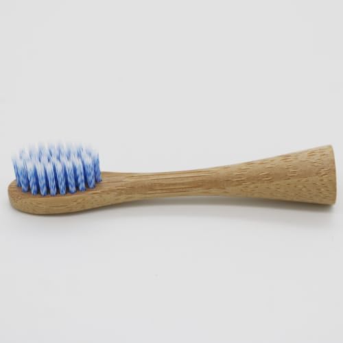 Bamboo Toothbrush Heads Replacement for Lumineux/Boka Sonic Eletric Toothbursh Refill, 3 PCS