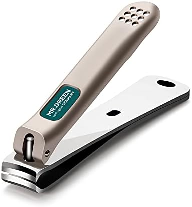 MR.GREEN Nail Clippers Curved Blades Fingernail Cut Nippers Manicure Scissors Stainless Steel Pedicure Tools (Medium)