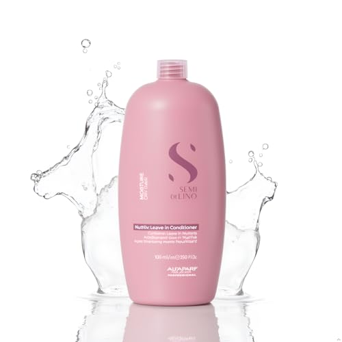 Alfaparf Milano Semi Di Lino Moisture Nutritive Leave-in Sulfate Free Conditioner for Dry Hair - Professional Salon Quality - SLS, Paraben and Paraffin Free - Safe on Color Treated Hair