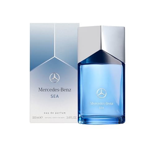 Mercedes Benz Sea Eau De Parfum Spray for Men - 3.4 Fl Oz - Luxury Long Lasting Fragrance with Notes Of Violet Leaf, Mandarin & Seaweed Cologne Mist - Perfume for Man