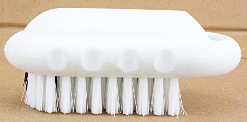 SPARTA Nail Scrub Brush Commercial-Grade, Heavy-Duty Hand and Fingernail Brush with Stiff Bristles for Gardeners, Mechanics, And Foodservice Personnel, Plastic, 5 Inches, White