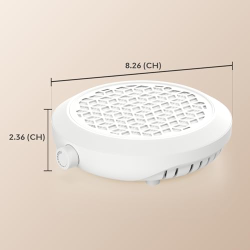 Nail Dust Collector, Compact Nail Dust Collector for Beginner, Vacuum Nail Fan Dust Collector with Reusable Filter for Acrylic Nail Polishing, Salon, Home, Training Classes