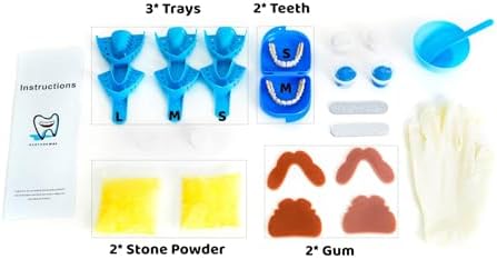 DENTUREWAY DIY Denture Kit with Impression(2 Sets of False Teeth),Do-It-Yourself Denture Solution,DIY Partial Denture kit, DIY Denture (Nature)