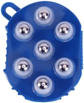 PartyKindom Body Massage Tools Roller, Gua Sha Fascia Muscle Release, 360° Rotatable Massage Roller, for Face, Neck, Back, Abdomen, Legs & Full Body, Medium, Blue