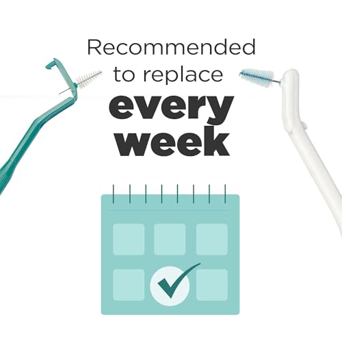 GUM Proxabrush Go-Betweens Refills - Wide - Compatible with GUM Permanent Handle - Reusable Interdental Brushes - Soft Bristled Dental Picks, 16 Count