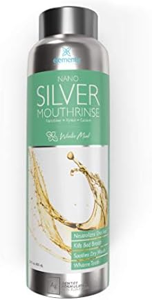 Dentist Formulated Nano Silver Xylitol Mouthwash with Calcium, PH Balanced, Enamel Strengthening Oral Rinse Alcohol and Fluoride Free (Wintermint)