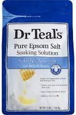 Dr. Teals Soften & Nourish with Milk & Honey Soaking Solution Gift Set (2 Pack, 3lbs ea.) - Pure Epsom Salt & Essential Oils Softens The Skin, Eases Aches & Muscle Pains - Relieve Stress at Home