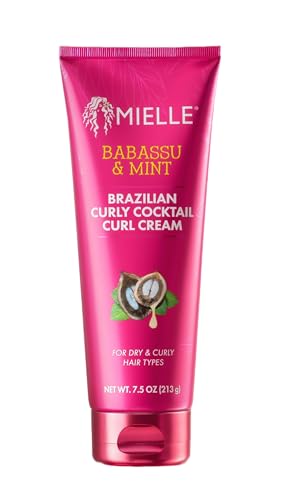 Mielle Organics Babassu & Mint Brazilian Curly Cocktail Curl Cream (7.5 Fl Oz)