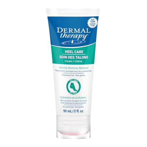 Dermal Therapy - Heel Care Cream, Foot Cream for Dry Cracked Heels, Intense Foot Moisturizer with Urea and AHA, Foot Lotion and Feet Exfoliator with Non-Greasy Formula, 3 o.z.