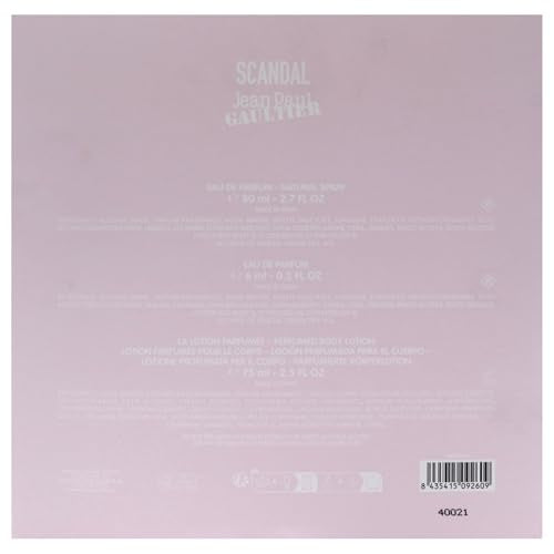 Jean Paul Gaultier Scandal for Women - 3 Pc Gift Set 2.7oz EDP Spray, 0.20oz EDP Spray, 2.5oz Perfumed Body Lotion