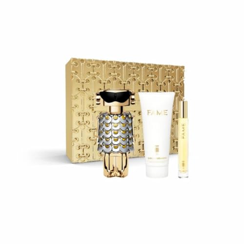Fame by Paco Rabanne for Women - 3 Pc Gift Set 2.7 oz EDP Spray, 0.34oz EDP Spray, 3.4oz Body Lotion