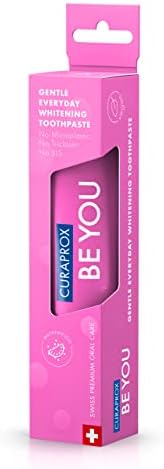 Curaprox Whitening Toothpaste – for Fresh Breath & Gum Care | Enzymatic Formula, Watermelon Flavour, Pink, 60ml | Vegan, SLS-Free, Fluoride 950ppm | Swiss Made