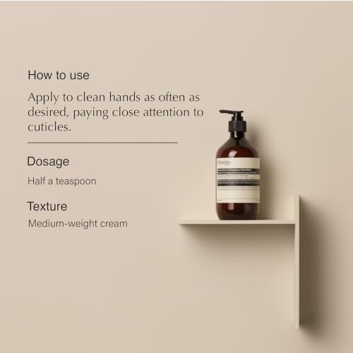 Aesop Resurrection Aromatique Hand Balm | Rich, Moisturizing Balm for Hands and Cuticles | Fragrant Botanicals and Skin-Softening Emollients | 16.9 oz