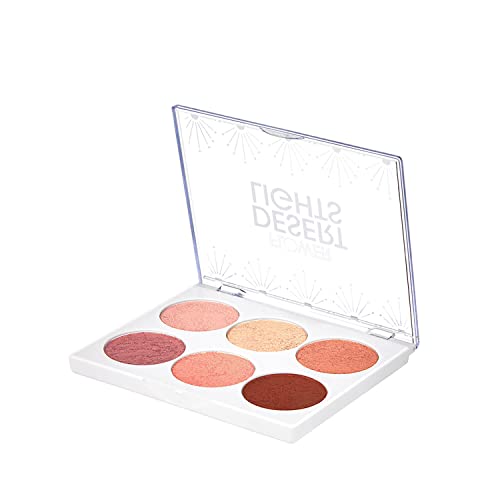 FLOWER BEAUTY By Drew Barrymore Jungle Lights Eyeshadow Palette - Blendable + Creamy Powder - Buildable - No Fall-Out - Six Shades (Jungle Lights)