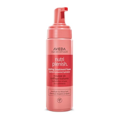Aveda Nutriplenish Styling Treatment Foam | Soft Hold Styling Foam for Medium to Thick Hair | Hydrates and Nourishes | 94% Naturally Derived*, 6.7 Fl Oz