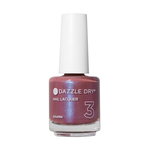 Dazzle Dry Nail Lacquer (Step 3) - School Spirit - A mauve with a blue shimmer. Full coverage shimmer. (0.5 fl oz)