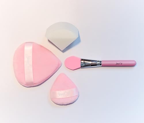 StansOut Ultimate Complexion Bundle: Liquid Foundation Brush, Makeup Brushes for Liquid, Cream, Stick Foundation - Flat, Round, Blender Brushes - 101 Contoured, 108 Straight - Long-Lasting