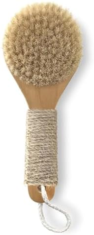 Esker Dry Brush: Skin Exfoliating Full Body Brush for Better Circulation and Energy Flow, Made with Natural Tree Wood, Perfect for Bathing or Shower Routine