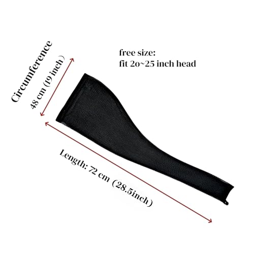 Roaming Hair Weave Sleeve for Locs – Extra Long Hairsleeve for Braids, Dreadlocks & Twists – Breathable Loc Sleeve for Women – Stretchy, Reusable, Lightweight Hair & Wig Cap (Black)