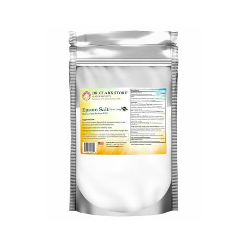 Dr. Clark Store Epsom Salt – 10oz, USP Food Grade, Magnesium Sulfate for Natural Detoxification, Muscle Relaxation, Skin Care, Relieves Occasional Constipation & Supports Liver Flush